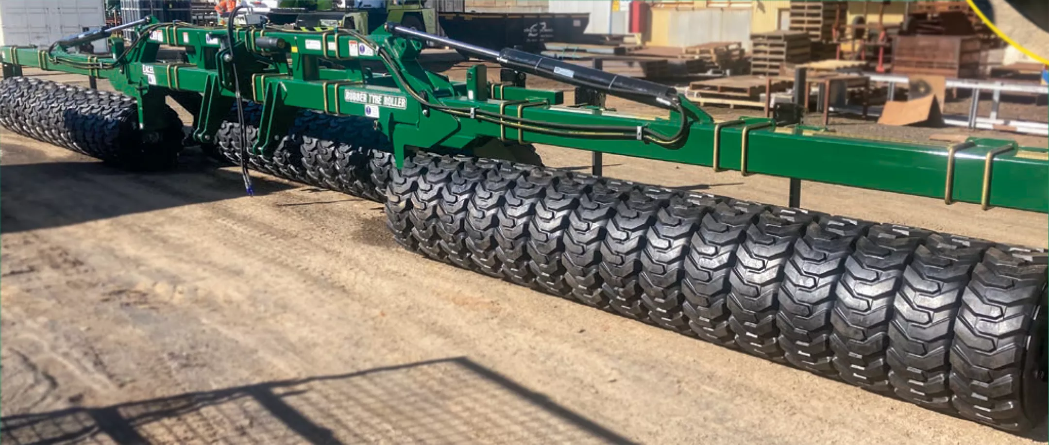 Australian made agricultural rubber tyre roller/compactor